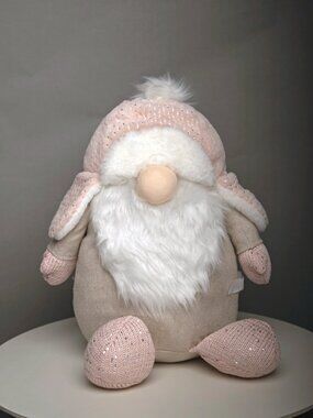Sparkly Pink Winter Gnome
